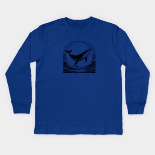 Humpback Whale in the Ocean Kids Long Sleeve T-Shirt